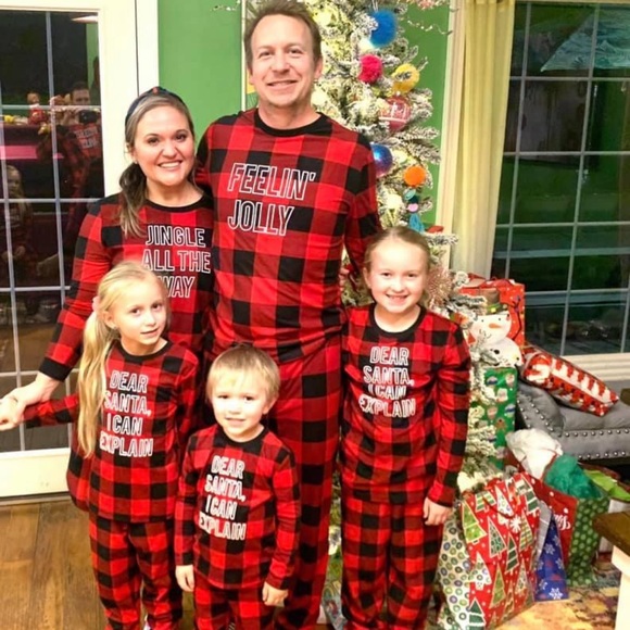 NWT Christmas PJs kids size 8 - Picture 3 of 4